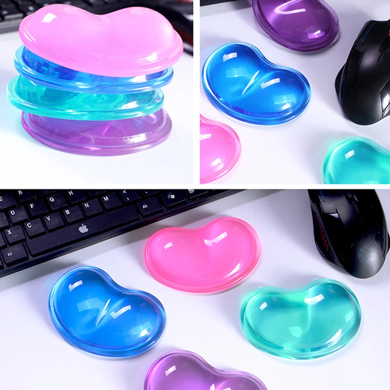 Подставка для мыши и запястья в форме сердца силиконовая подушка рук мягкая