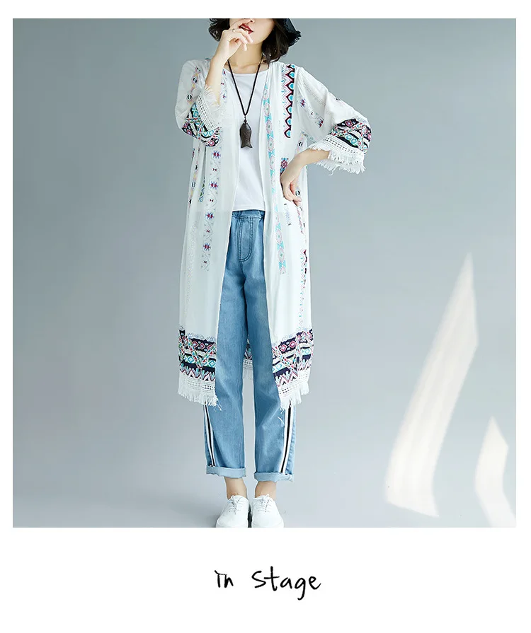 

Beach resort bathing suit with shirt outside the beach sun protective clothing women in the long ethnic wind cape coat