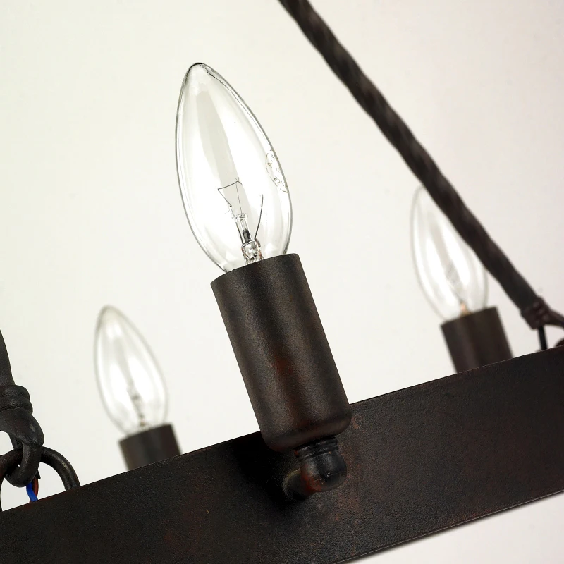 Люстра освещение Lampadari винтажный блеск железные люстры E14 светодиодный лампы Ac 90-260 V Люстра для зала черная для гостиной