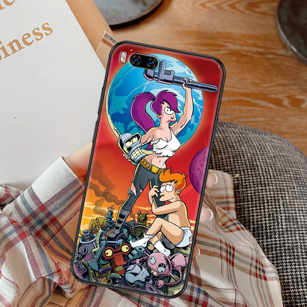Cute Futuramas For Kid Phone Case Xiaomi Mi Note 8 9 10 11 9T 10T A3 Lite Pro Ultra black soft cell cover trend shell pretty | Мобильные