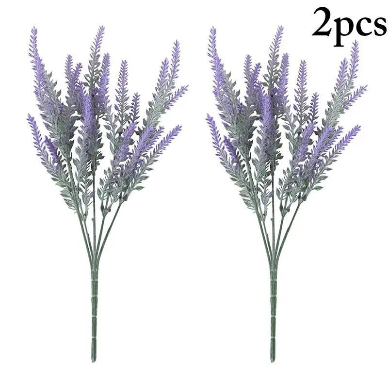 

2 Pcs Lavender Artificial Flowers High Quality Flower For Home Party Wedding Decoration Grain Decorative Fake Plant Silk Flowers
