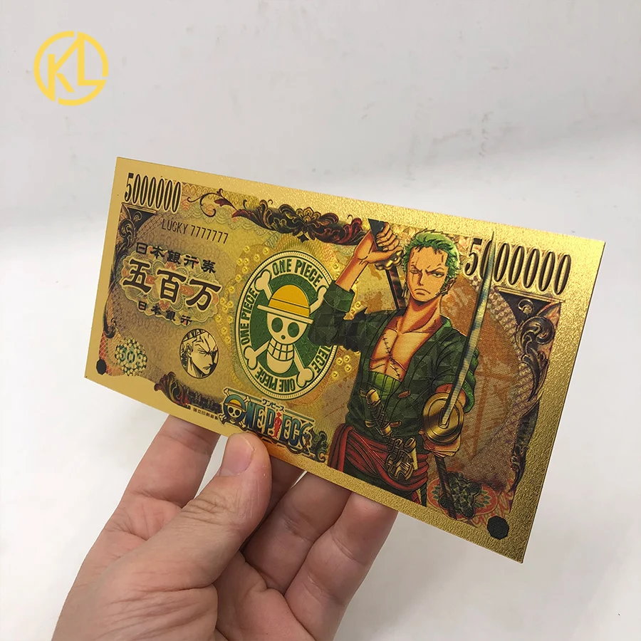 7 шт./лот цельный обезьянка D Luffy Grandline для мужчин аниме Коллекционная 5000000 Йен