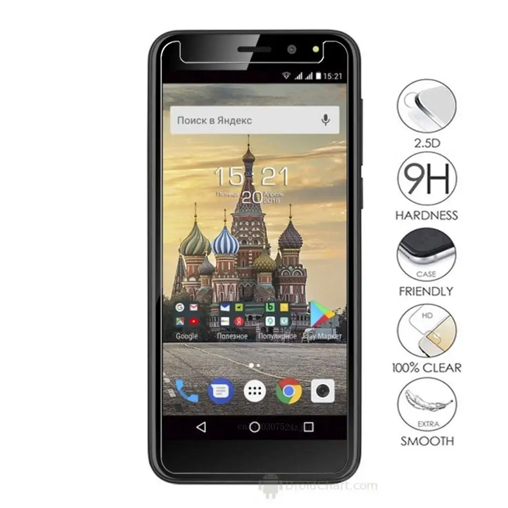 Закаленное стекло 9H для Fly Life Compact 4G 5 0 дюйма Защитная пленка смартфона | Мобильные