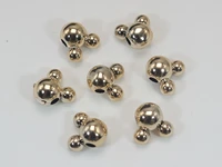 craft diy metallic golden color acrylic mouse face beads 10mm 16mm jewelry make
