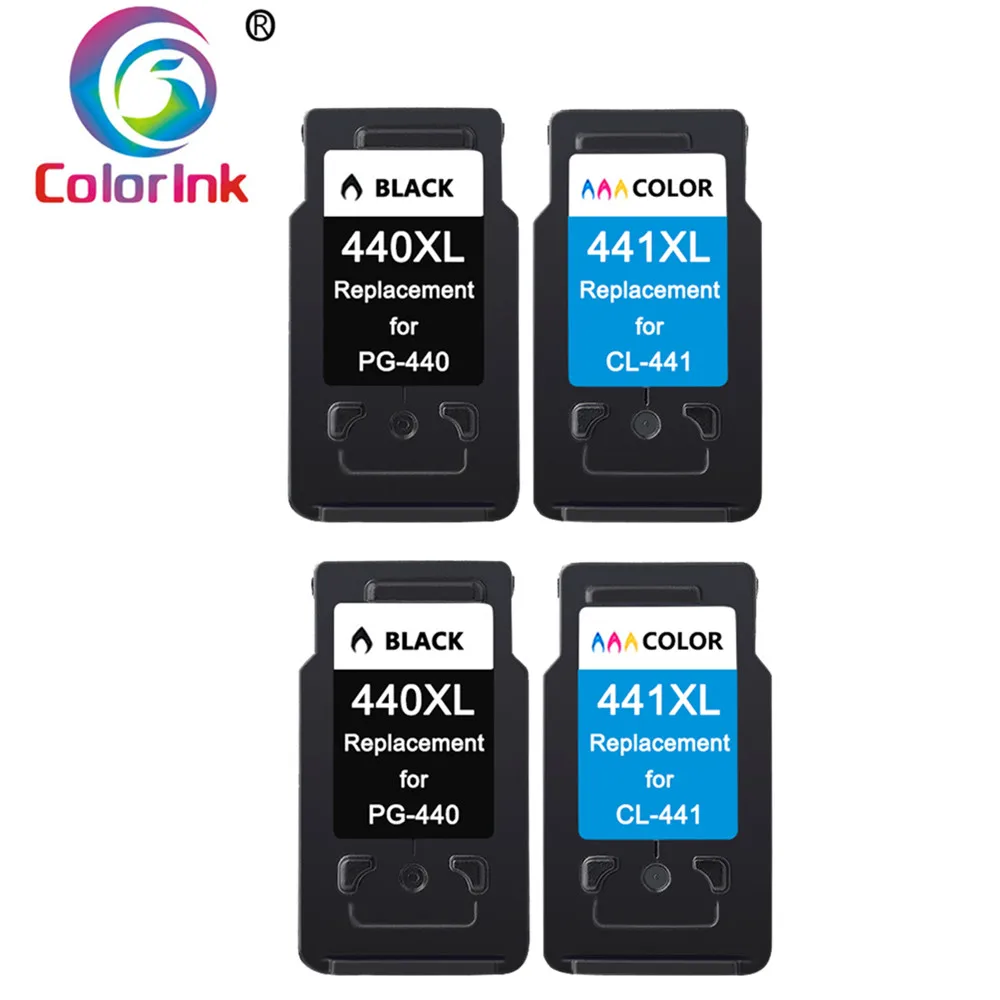 2BK 2Color Coloink 2 шт совместимый 440XL 441XL сменный картридж для принтера PG 440 441 XL для Canon Pixma MG2180 3180 4180 4280 MX438 518 378 - Цвет: 2BK 2Color