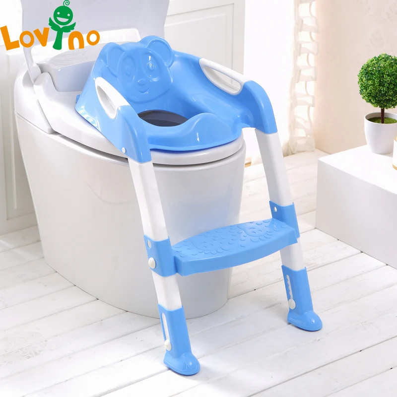 

2 Colors Baby Potty Training Seat Children's Potty With Adjustable Ladder Infant Baby Toilet Seat Toilet Training Folding Seat