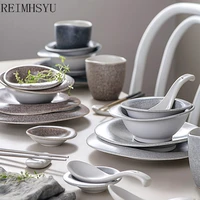 1pc relmhsyu nordic style ceramic rice salad bowl irregular dessert fruit dinner plate steak plate dish tableware