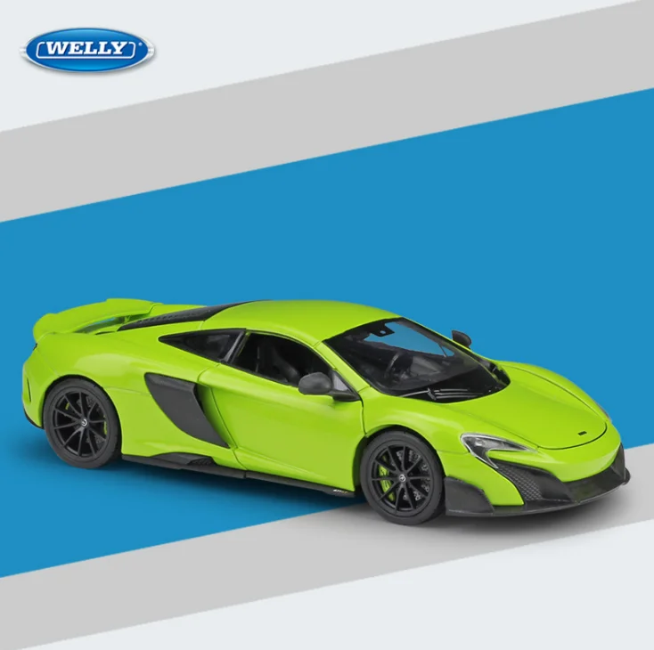 WELLY 1:24 литая модель автомобиля MCLAREN 675LT гоночный автомобиль металлическая