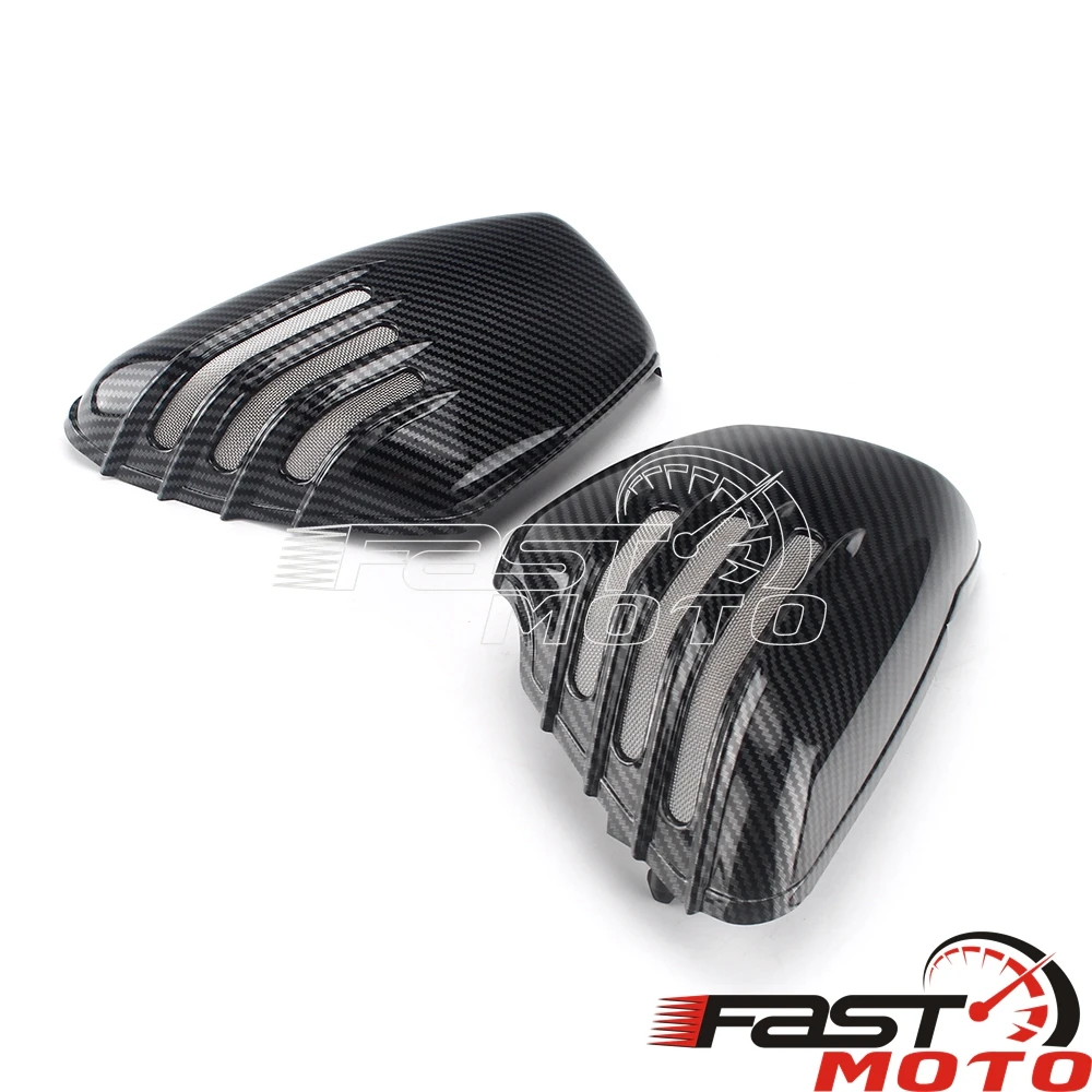 Обтекатель для аккумулятора мотоцикла черный хромированный углеродный Yamaha XV700 750