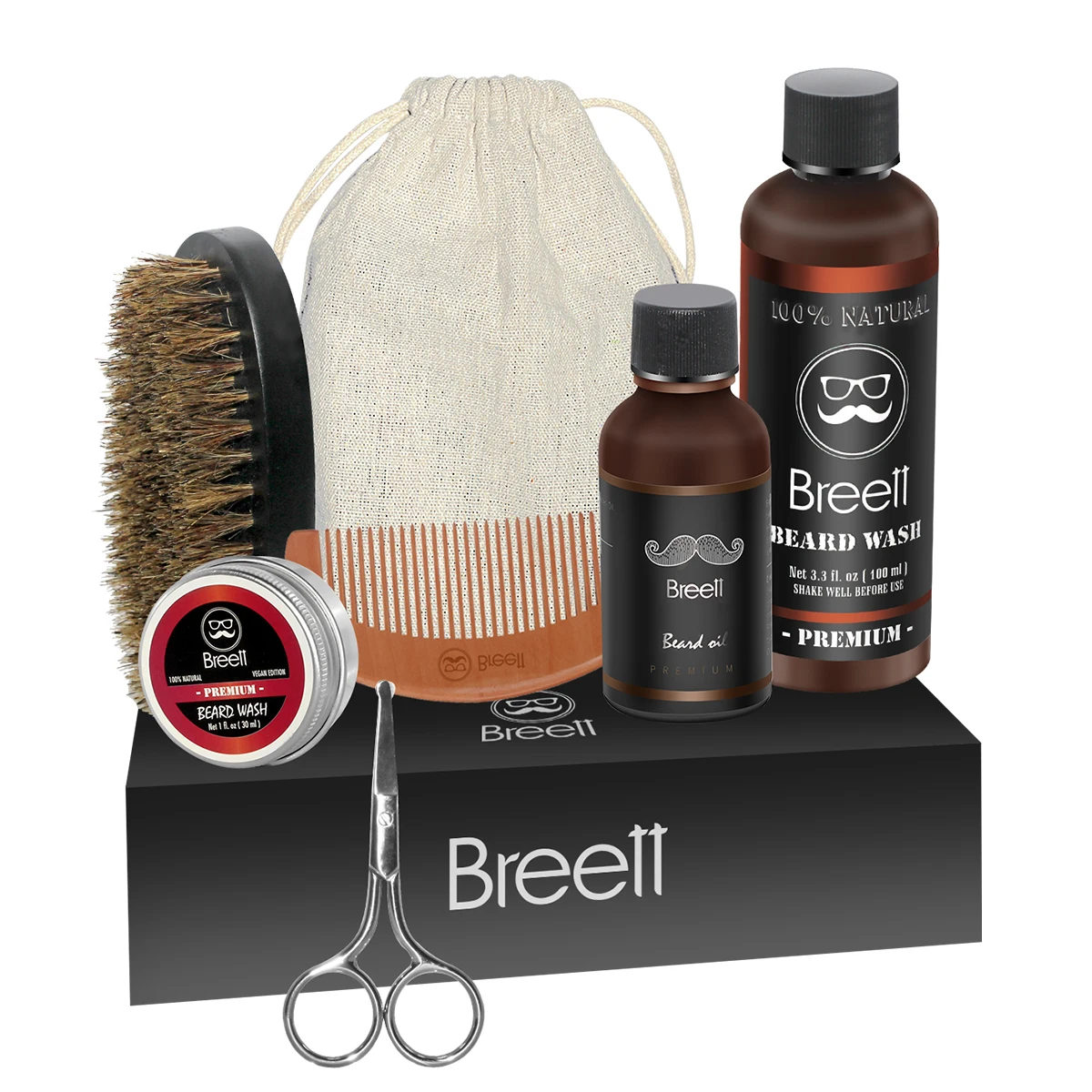 Набор для мужчин набор ухода за бородой увлажняющий воск масло бороды гребень