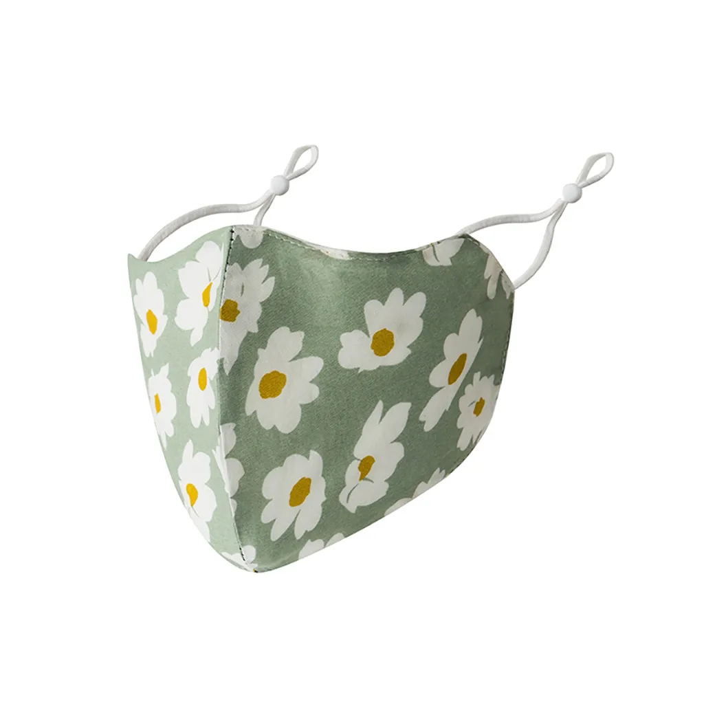 

Unisex Lace Flower Cotton Cloth Mask Dustproof Haze Thin Breathable Mouth Mask Washable Adjustable Earloop Women Fashion masks