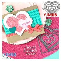 yjmbb 2021 new hearts of different sizes metal cutting dies scrapbook album paper diy card craft embossing die cutting