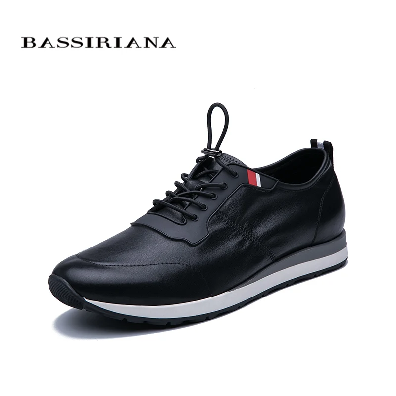 

Bassiriana 2020 men's spring and autumn flat shoes casual sports shoes leather comfortable breathable Men's shoes