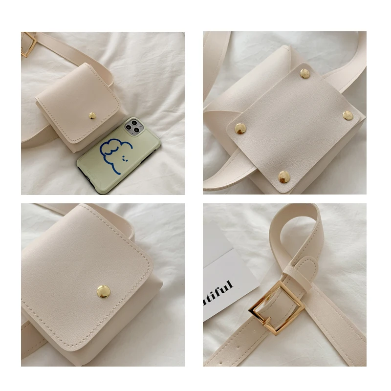 Мода для девочек 2020 маленькая коробка PU кошелек сумка поясная нагрудная через