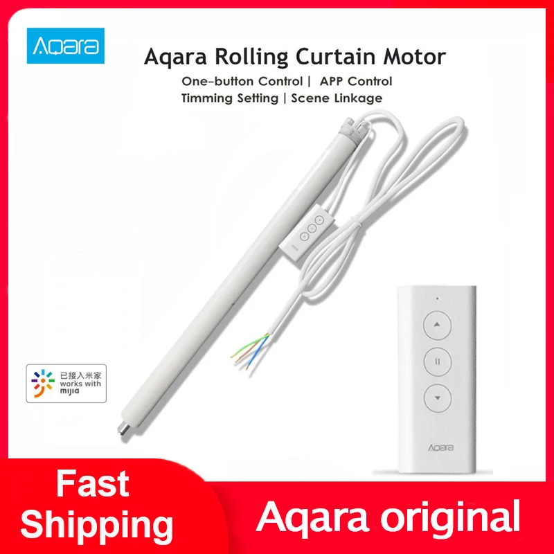 

Двигатель для затвора Xiaomi Aqara, умный двигатель для занавесок, Интеллектуальная настройка времени, ZigBee Mijia Mi Home APP, умный пульт дистанционного ...