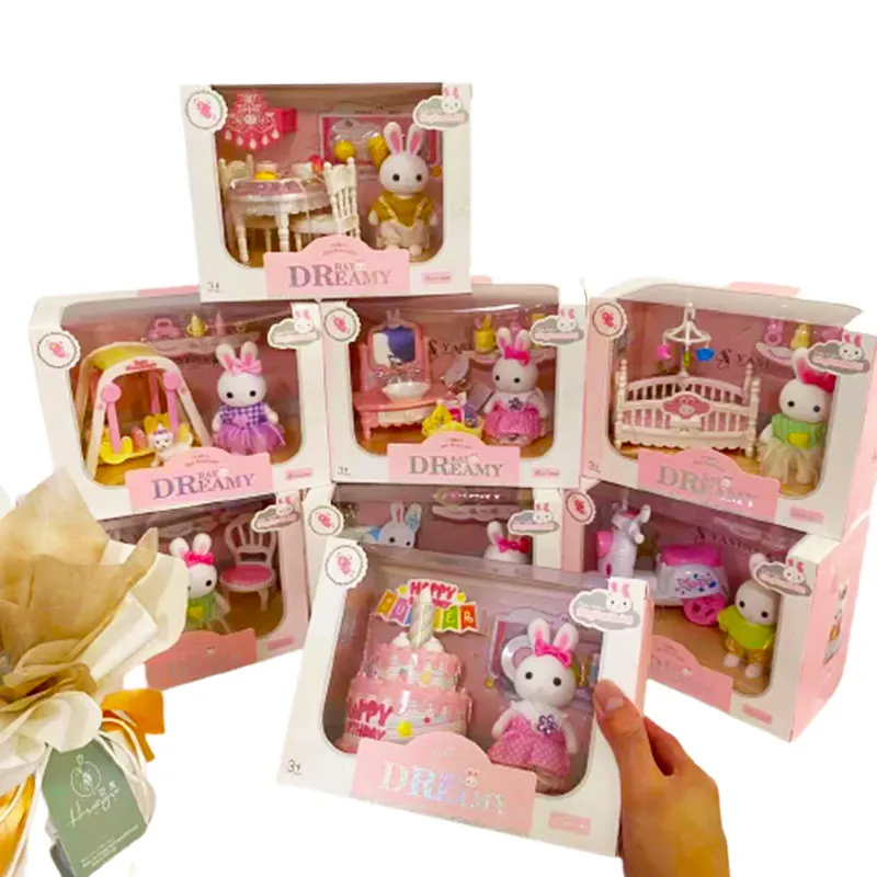 

Miniature Bathroom Dollhouse Furniture Montessori Toy Baby Shaker Kids Pretend Play House Toys Girls Birthday Christmas Gift