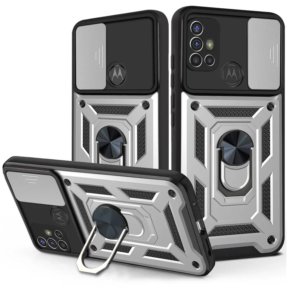 

Shockproof Armor Phone Case For Moto G100 Cases Moto G30 G20 G60 G10 G50 Camera Lens Protection Ring Stand Covers Bumper Funda
