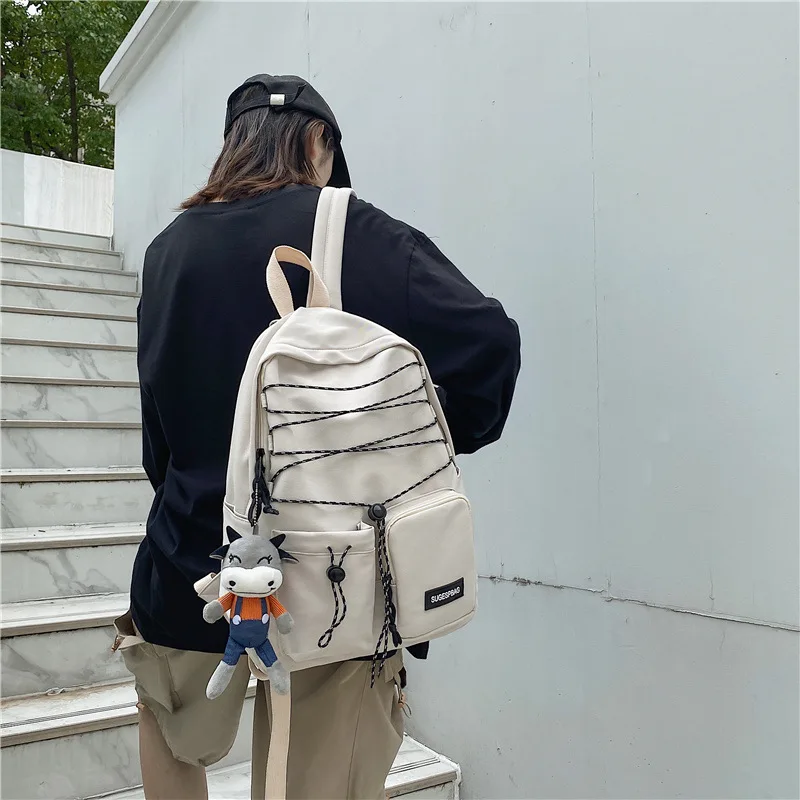 

Студенческий рюкзак для женщин, школьная сумка для колледжа, вместительный модный ранец на молнии, сумка на плечо