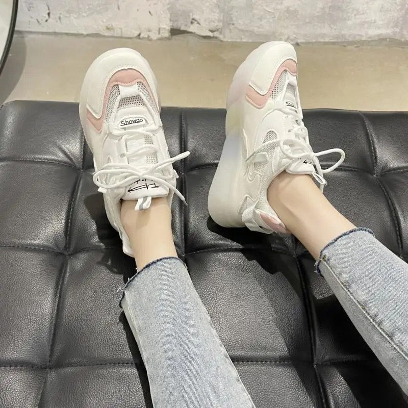 

Chunky Sneakers Women Shoes 2021 Fashion Jelly Sole Breathable Ladies Sport Trainer Casual Platform Shoes Women Zapatillas Mujer