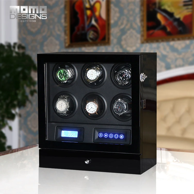 Автоматическая намотка часов с двигателем Mabuchi ЖК сенсорный экран и пульт