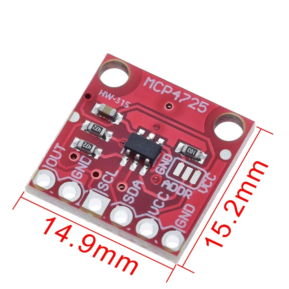 TZT MCP4725 12Bit IEC DAC цифровой модуль преобразователя цифровой в Analong EEPROM макетная плата для Arduino 2,7-5,5 В