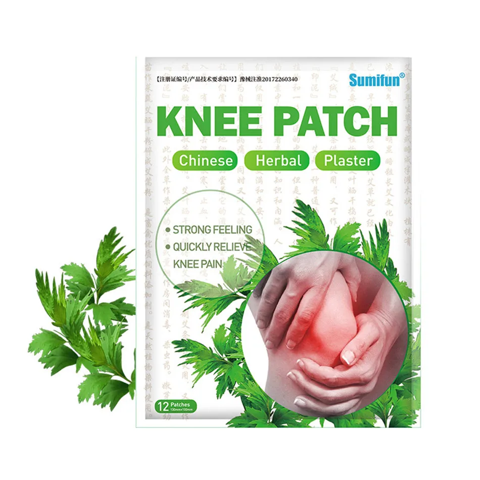 Наколенный пластырь с экстрактом полыни против боли в суставах 12 шт. | Красота и