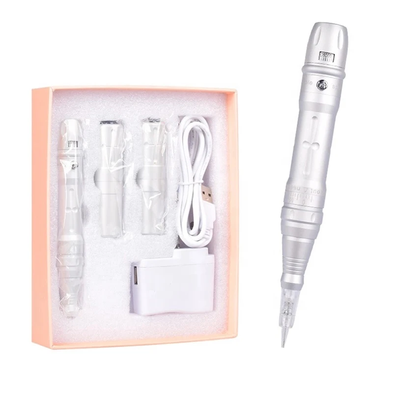 

Professional Eyebrows Tattoo Machine Wireless Permanent Makeup Tattoo Pen Rechargeable Tattoo Gun with battery