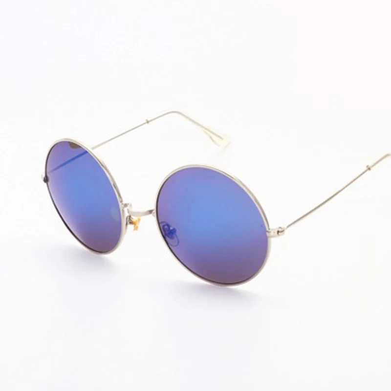 

Fashion Lady Big Round Tinted Color Lens Sunglasses Men Women Retro Metal Frame Eye Black Vintage Tiny Female Sun Glasses