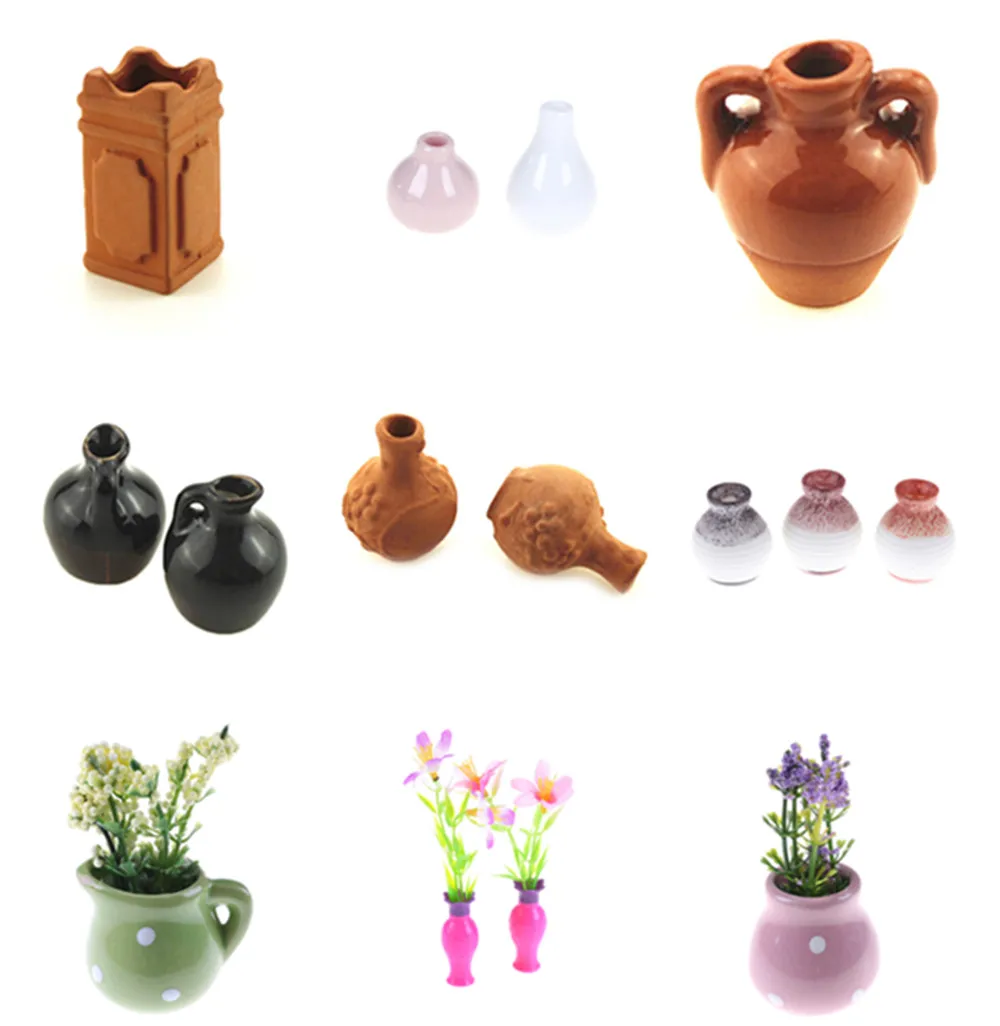 Керамика керамическая 1: 12 кукольный домик Миниатюрная игрушка фарфоровая