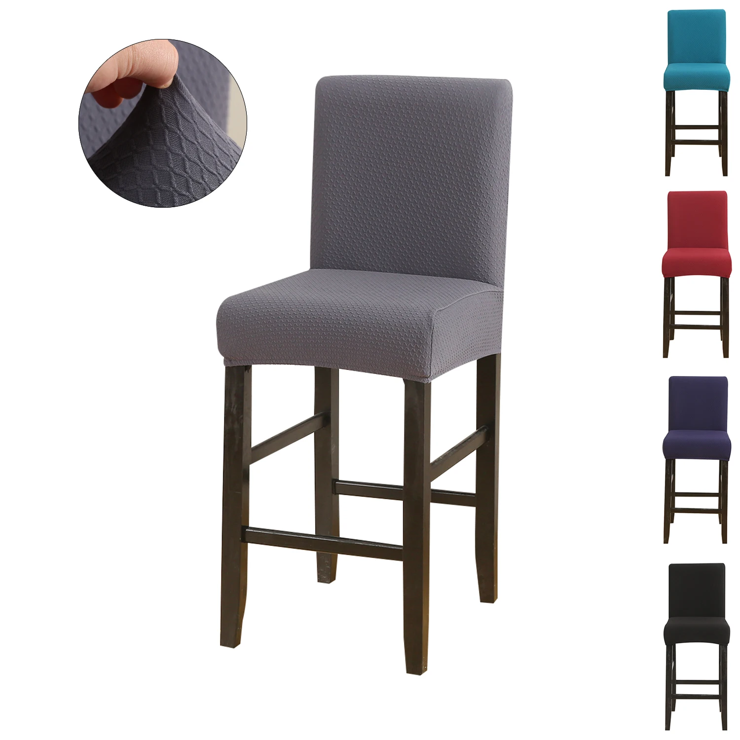 

Chair Cover for Dining Room Stretch Home Armless Seat Cover Pub Spandex Waterproof Slipcover Bar Stool Banquet Chair Chair Cover