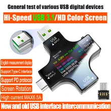 USB 3.1 Type-C Tester DC Digital Voltmeter Amperimetor Voltage Current Meter Ammeter Detector PD Power Bank Charger Indicator