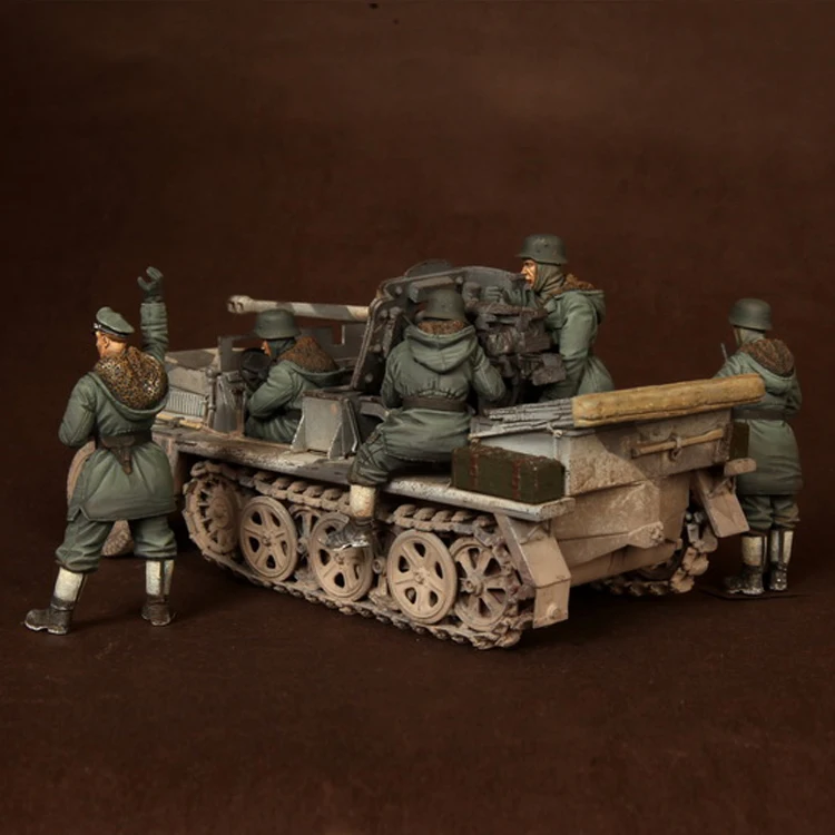 1/35 солдатики-B 5 фигурок (без транспорта) набор для строительства из смолы |