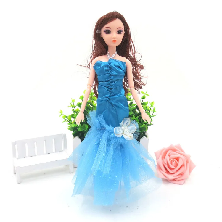 1 шт. Кукольное платье Русалка Хвост Платье многослойное Сетчатое свадебное