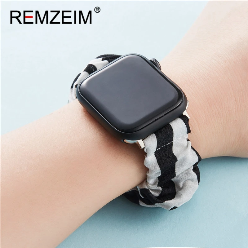 

Scrunchie Elastic Watch Straps for iwatch Bracelet 6 5 4 3 40mm 44mm Watchband for Apple Watch Band Series 6 5 4 3 2 38mm 42mm