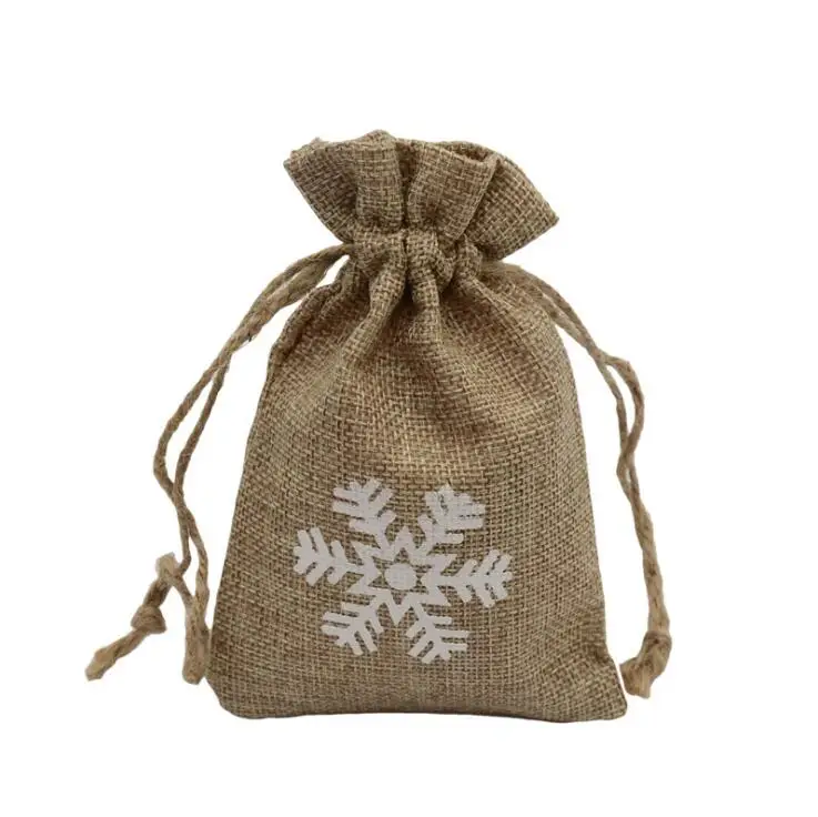 50 шт./лот экологичный льняной мешок для конфет подарочные пакеты джутовые