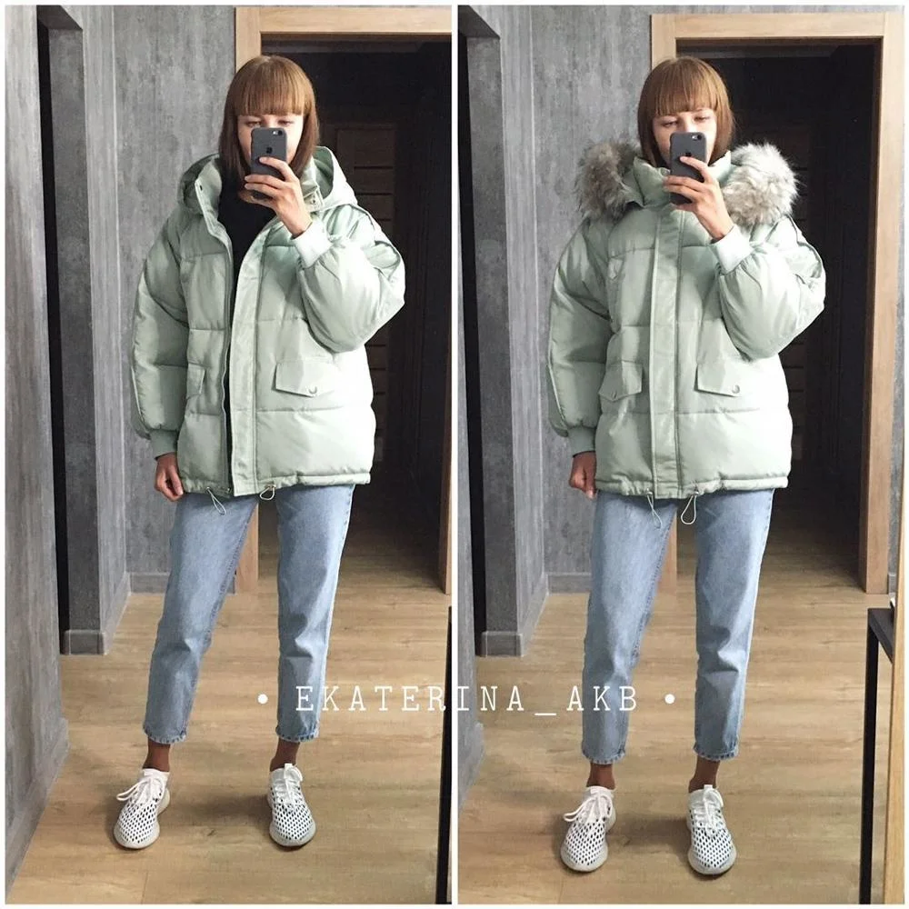 

2021 new ladies' down cotton jacket women's short winter loose bread coat jacket student Korean version plus size winter coat