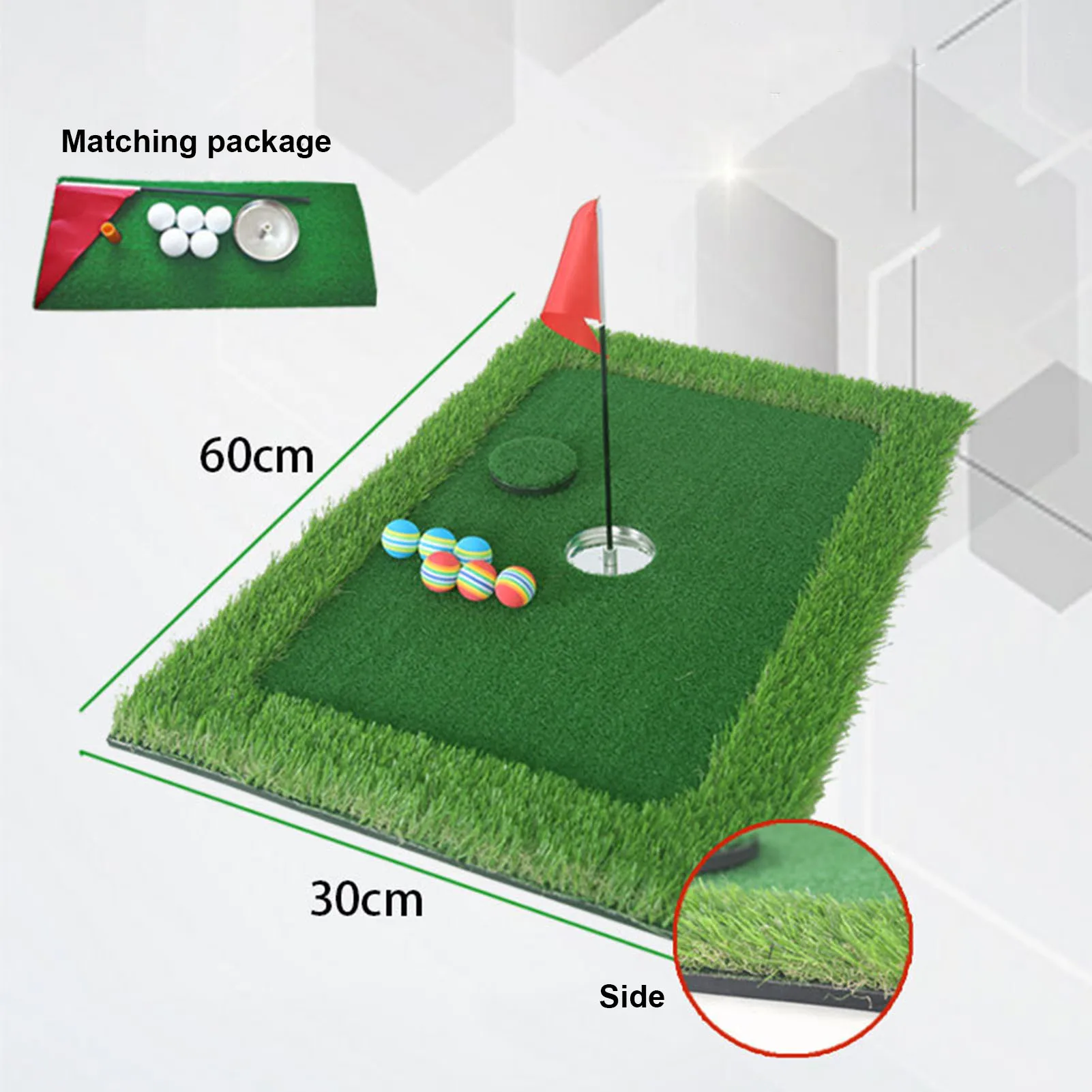 

30x60cm Water Golf Putting Trainer Golf Game Setting Floating Green Golf Equipment Other Accessories