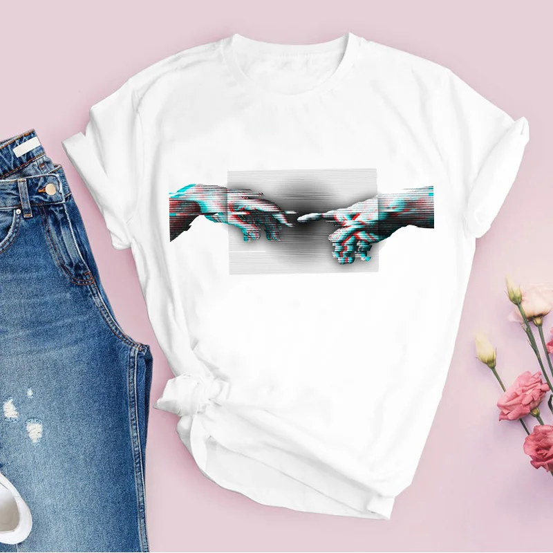 

Women Graphic Aesthetic Sunflower Vintage Cute Kawaii 90s Cartoon Print Tops Lady Tees Clothing Female T Shirt Womens T-Shirt