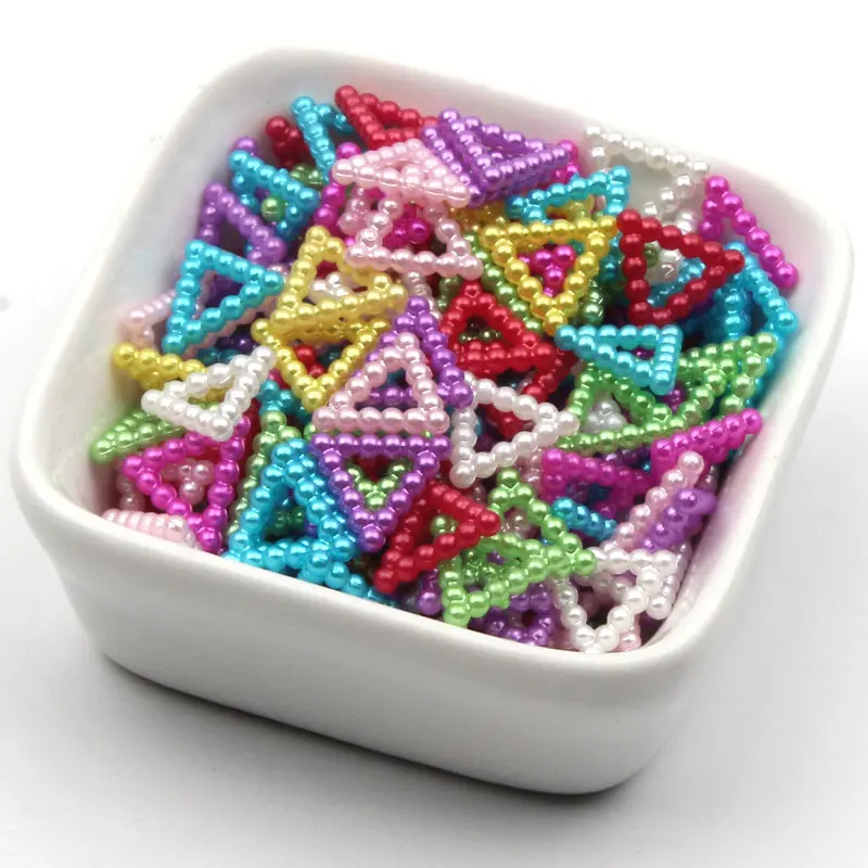 100 шт. акриловые бусины для скрапбукинга в форме сердца звезды Луны квадрата