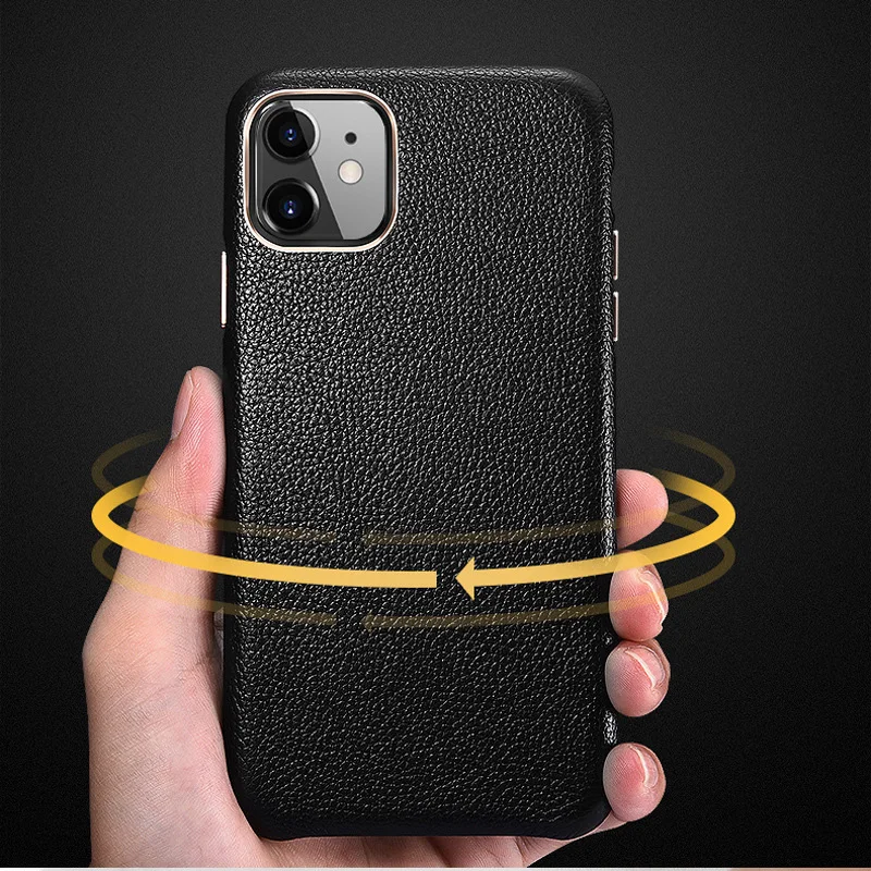 Первый слой из воловьей кожи деловой чехол натуральной для Iphone 11 Pro Max телефона с