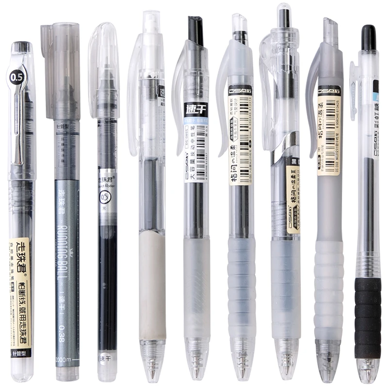 Простой гелевая ручка 0 5 мм черный Средний ручки для рисования 38 творчества