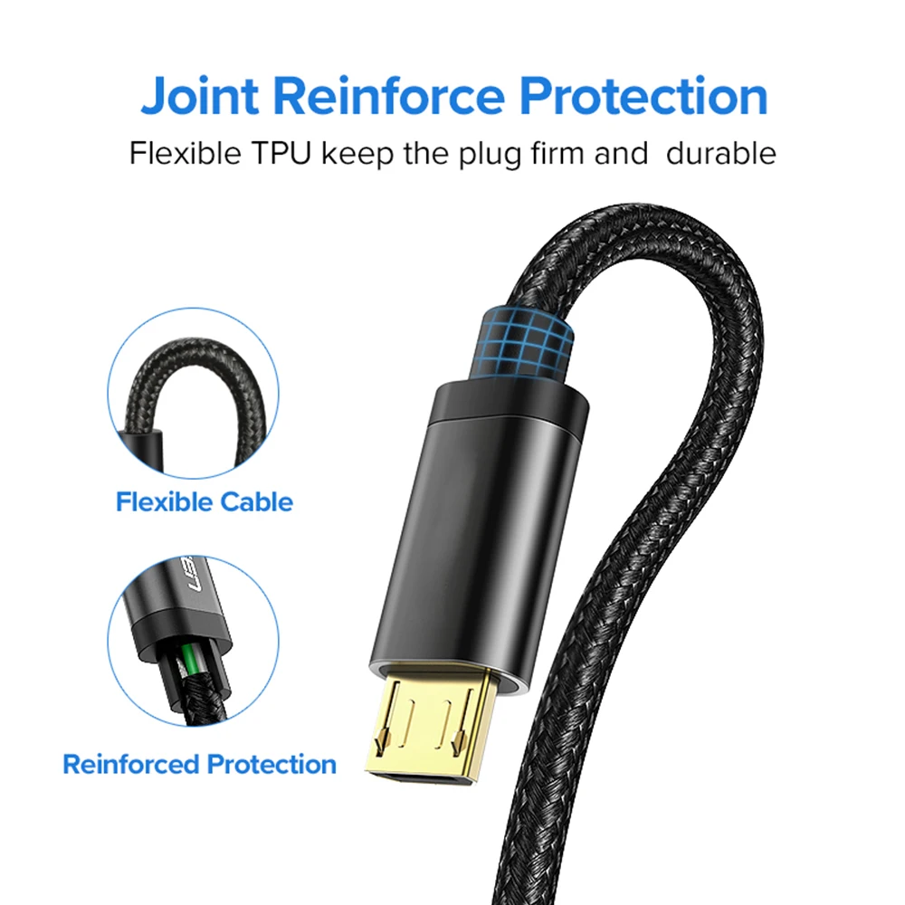USB Cable 2.4A Nylon Fast Charging Data for Samsung Millet LG Tablet Android Phone | Мобильные телефоны и аксессуары