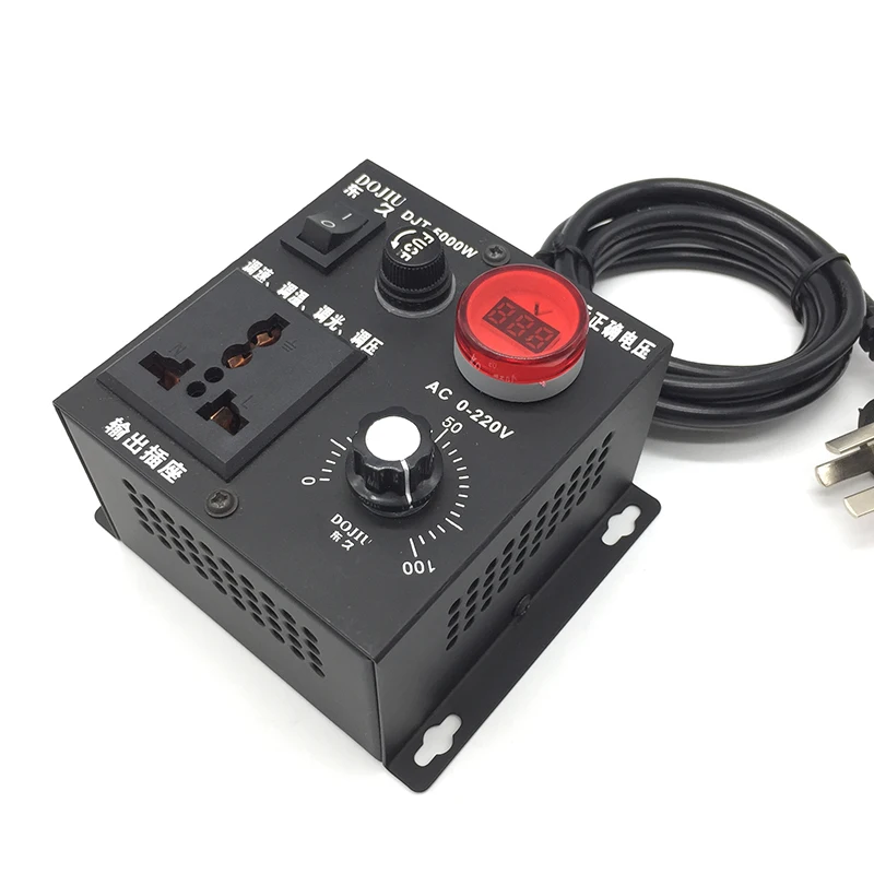 AC220V 4000 Вт высокой мощности Мощность тиристорный электронный регулятор