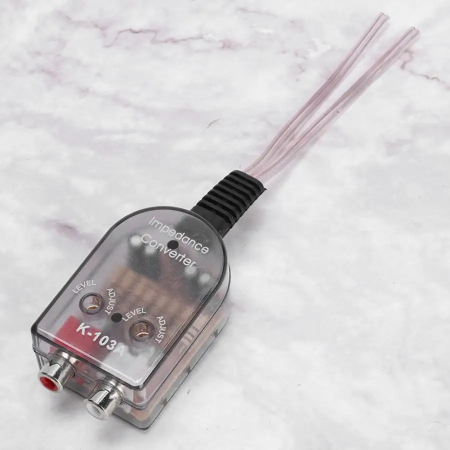 Автомобильный стерео Регулируемый динамик высокого до низкого гнезда линия RCA