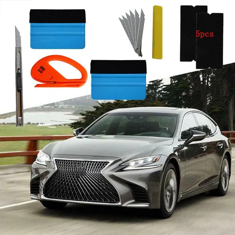 

1set Car Vinyl Wrap Film Squeegee Scraper Tools Vehicle Car Styling Accessories Kit Sticker Installation Auto Knife Cutter A4N8