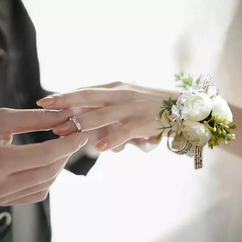 

Wrist Corsage Bride and Groom Banquet Wedding Party Decor