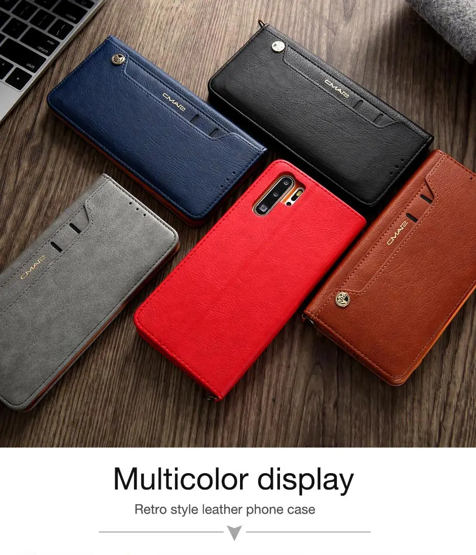 Винтажный чехол-Кошелек из искусственной кожи личи для huawei P20 Pro Lite P30 Pro, роскошный противоударный чехол для телефона mate 20 pro, чехол