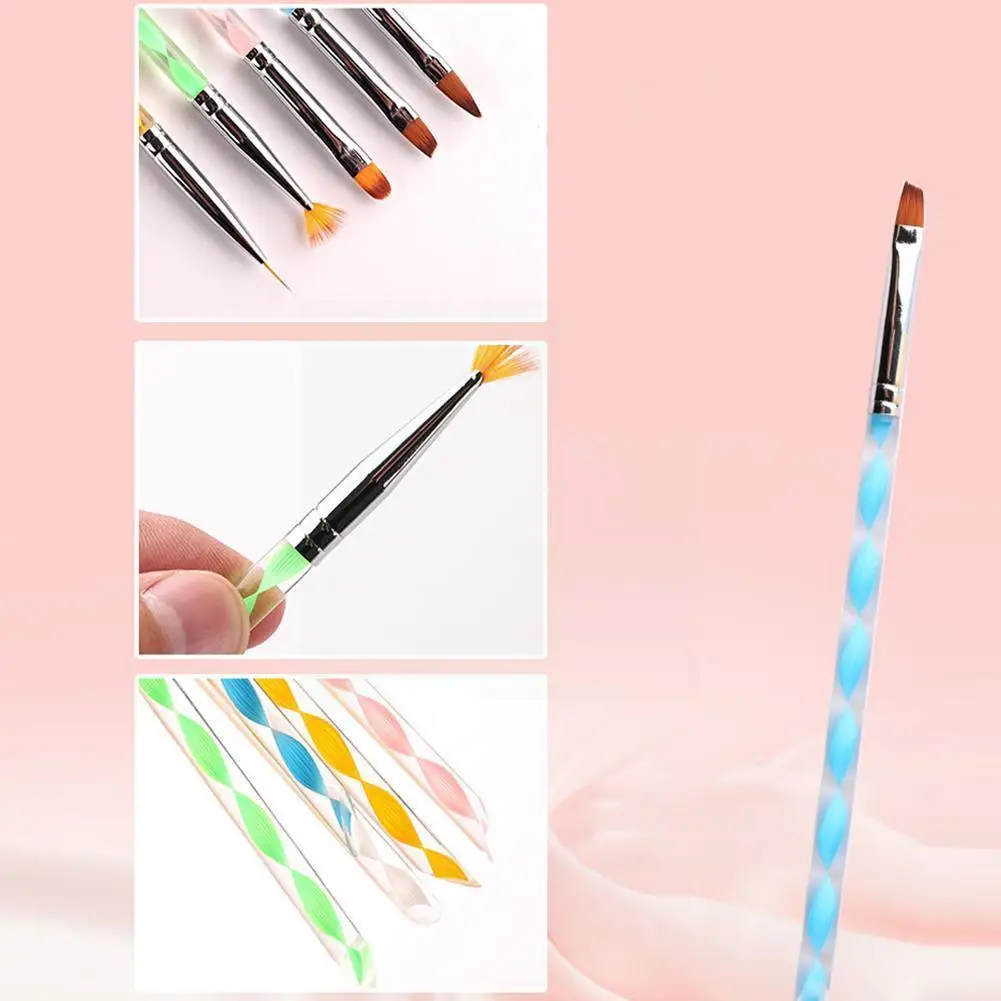 

Extension Acrylic Nail Art Liner Brush 3D Ultra-thin Tools French Drawing Painting Line Pen Stripe UV Building Gel Brushes W5R8