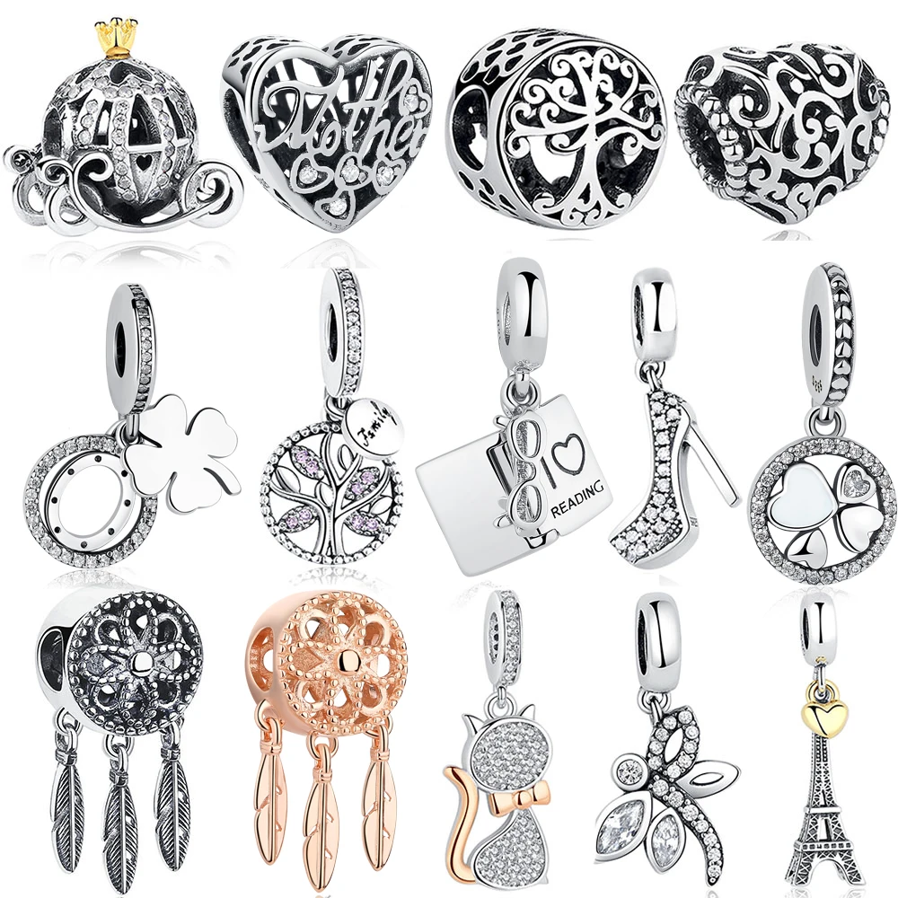 

Милый Кот милым узором в виде сердечек, соответственные Европейской оригинальные подвески ожерелья и браслеты из стерлингового серебра 925, ...