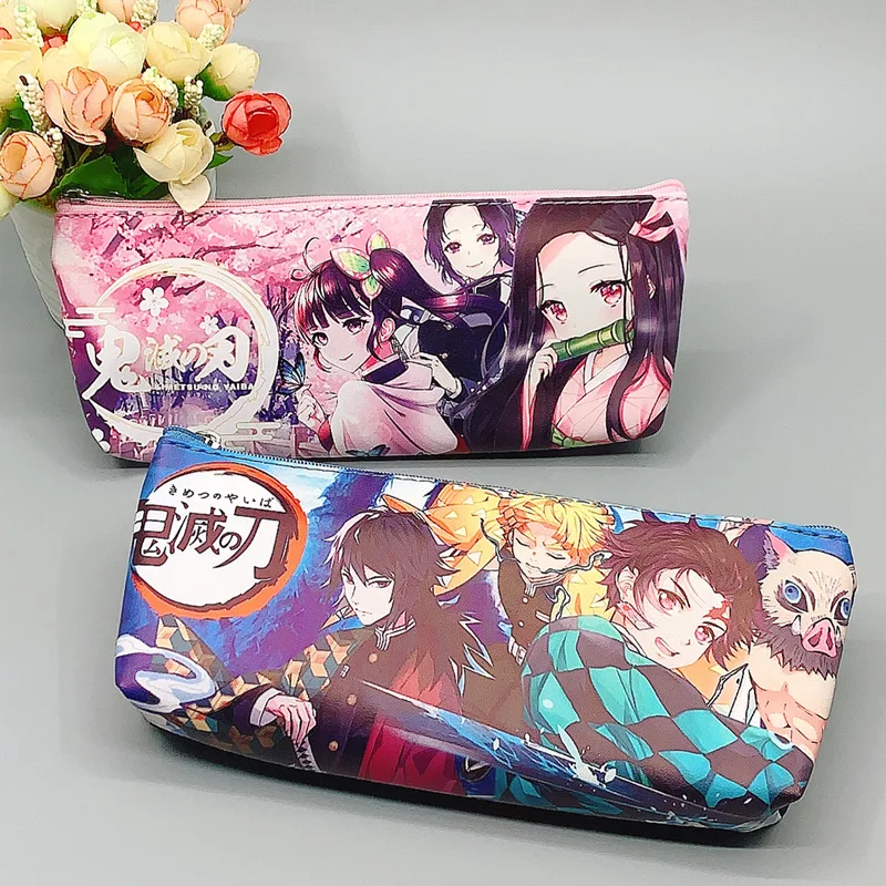 

1PCS Demon Slayer Pencil Case Cartoon Zipper Bags Organizer Pouch Simple Learning Stationery Box School Office Supplies